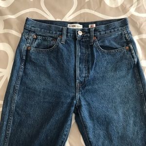 Re/Done Originals High-Rise Ankle Crop Denim Jeans